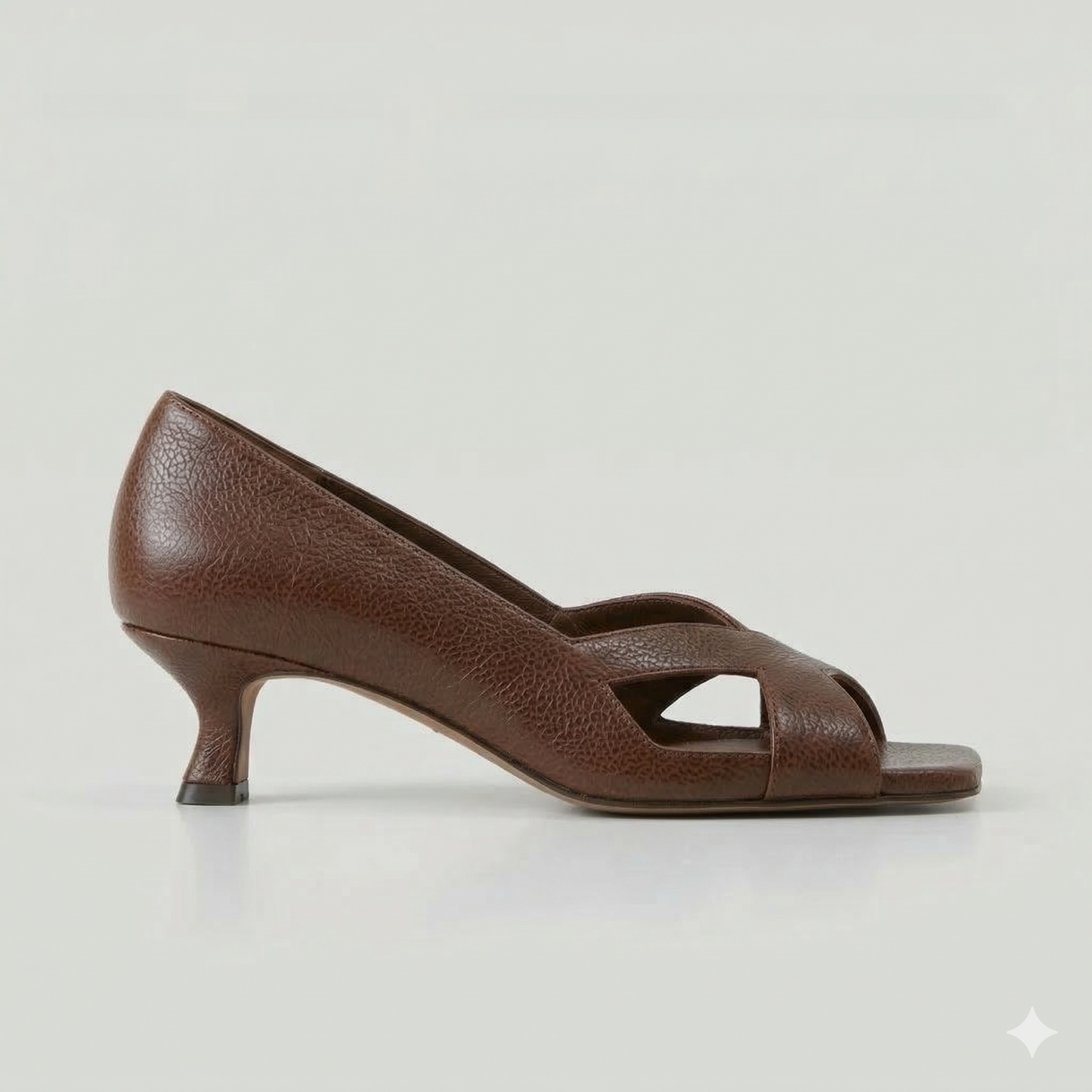 The Cross Front Heel (Brown)